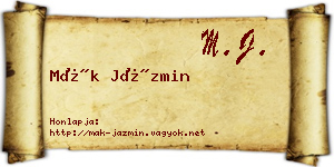 Mák Jázmin névjegykártya
